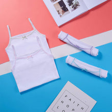 Load image into Gallery viewer, Girls White Colored Rim Cami Undershirt 4 Pack