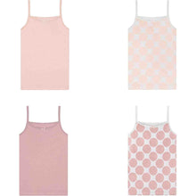 Load image into Gallery viewer, Girls Dot Pattern Cami Undershirt 4 Pack