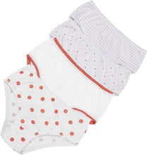 Load image into Gallery viewer, Girls Orange and Lavender Briefs 4 Pack