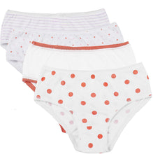 Load image into Gallery viewer, Girls Orange and Lavender Briefs 4 Pack