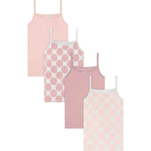 Load image into Gallery viewer, Girls Dot Pattern Cami Undershirt 4 Pack