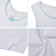 Load image into Gallery viewer, Girls White Colored Rim Undershirt 4 Pack