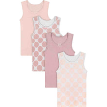 Load image into Gallery viewer, Girls Dot Pattern Undershirt 4 Pack