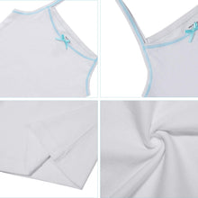 Load image into Gallery viewer, Girls White Colored Rim Cami Undershirt 4 Pack