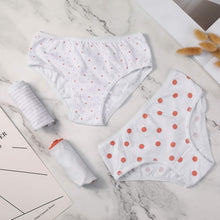 Load image into Gallery viewer, Girls Orange and Lavender Briefs 4 Pack