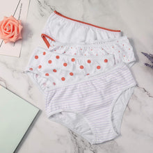 Load image into Gallery viewer, Girls Orange and Lavender Briefs 4 Pack