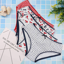 Load image into Gallery viewer, Girls Red and Navy Briefs 4 Pack