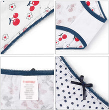 Load image into Gallery viewer, Girls Red and Navy Briefs 4 Pack