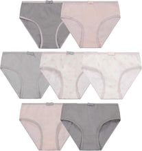Load image into Gallery viewer, Girls 7 Day Pack Briefs Assorted Colors