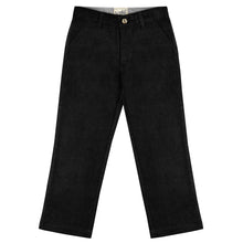 Load image into Gallery viewer, Black Regular Fit Corduroy Pants