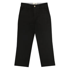Load image into Gallery viewer, Black Regular Fit Cotton Poly Pants