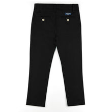 Load image into Gallery viewer, Black Slim Fit Cotton Poly Pants