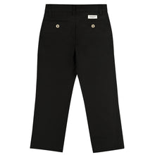 Load image into Gallery viewer, Black Regular Fit Cotton Poly Pants
