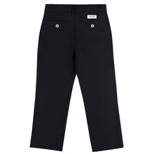 Load image into Gallery viewer, Navy Regular Fit Cotton Poly Pants