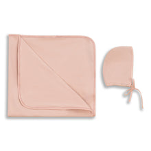 Load image into Gallery viewer, Ribbon Detail Hat and Blanket Set Pink
