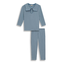Load image into Gallery viewer, Collar 2 Piece Lounge Set Blue
