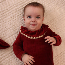 Load image into Gallery viewer, Crochet Collar Footie Red
