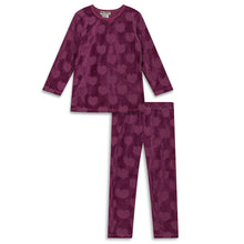 Load image into Gallery viewer, Jacquard Heart Lounge 2 Piece Violet
