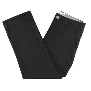 Black Regular Fit Cotton Poly Pants