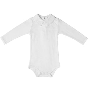 Baby Boy Long Sleeve Collar Onesie Bodysuit