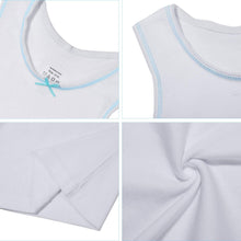 Load image into Gallery viewer, Girls White Colored Rim Undershirt 4 Pack
