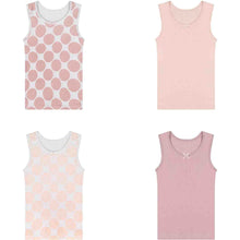 Load image into Gallery viewer, Girls Dot Pattern Undershirt 4 Pack
