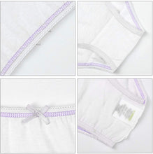 Load image into Gallery viewer, Girls White Colored Rim Briefs 4 Pack
