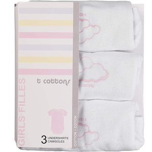 Baby Girl Cloud Onesie Bodysuit 3 Pack