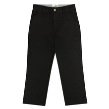 Load image into Gallery viewer, Black Regular Fit Cotton Poly Pants
