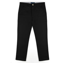 Load image into Gallery viewer, Black Slim Fit Cotton Poly Pants
