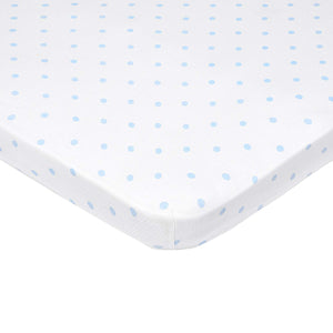 Fitted Sheets Blue Polka Dots