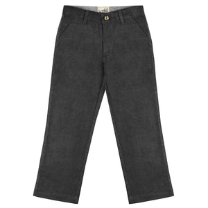 Charcoal Gray Slim Fit Corduroy Pants