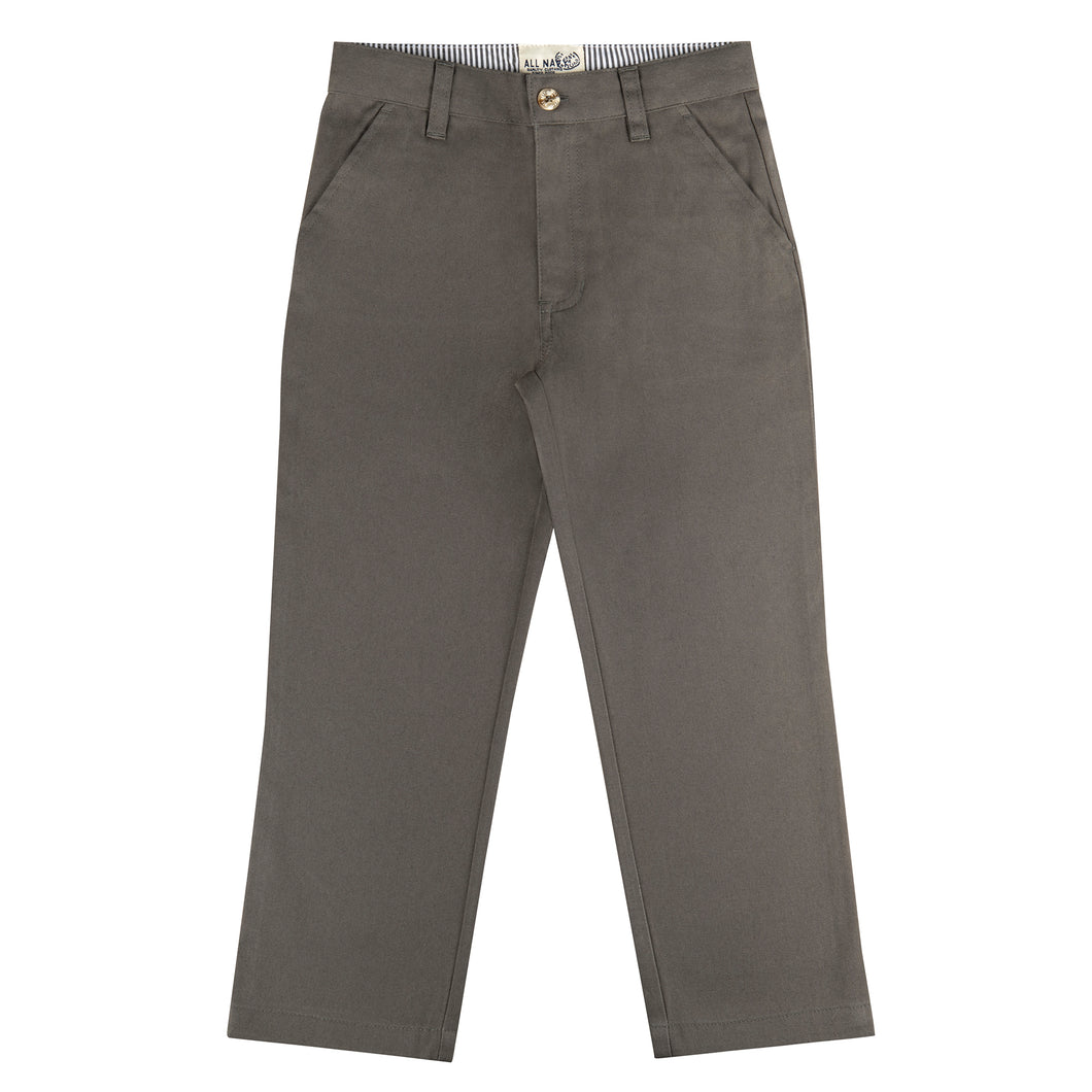 Dark Gray Regular Fit Cotton Poly Pants