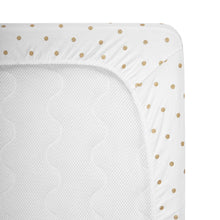 Load image into Gallery viewer, Fitted Sheets Gold Polka Dots
